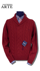 Sweater Cuello Smoking con Trenzas