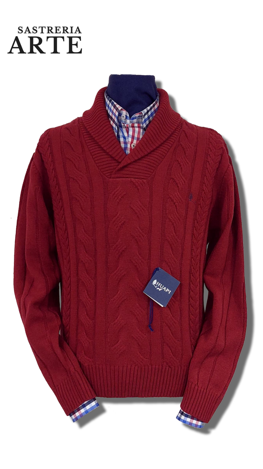 Sweater Cuello Smoking con Trenzas