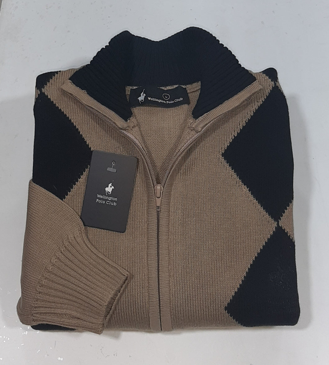 Campera de Punto Polo Rombos