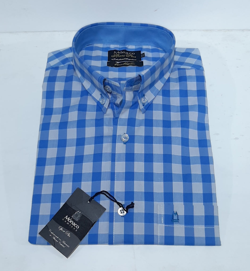 Camisa Monaco Sport Manga Larga 100% Algodon