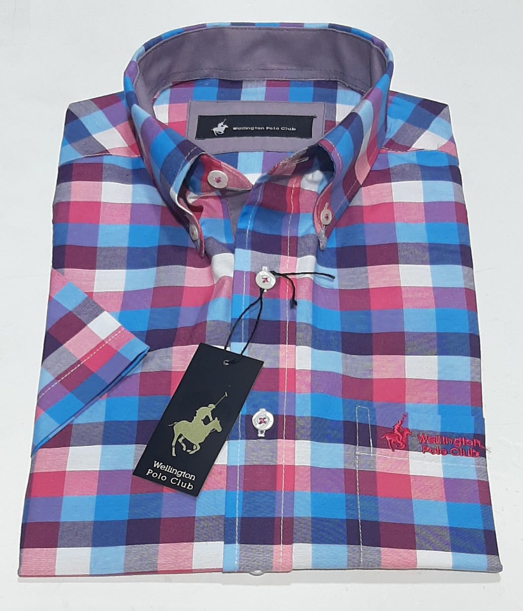 Camisa Polo Manga Corta Cuadros