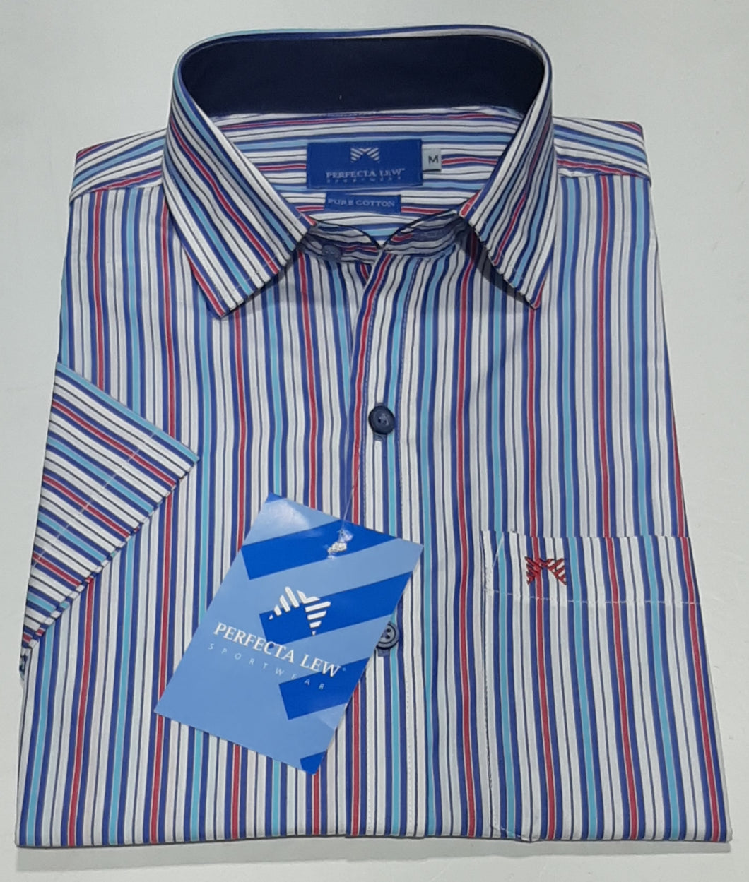 Camisa Perfecta Lew Manga Corta Rayada
